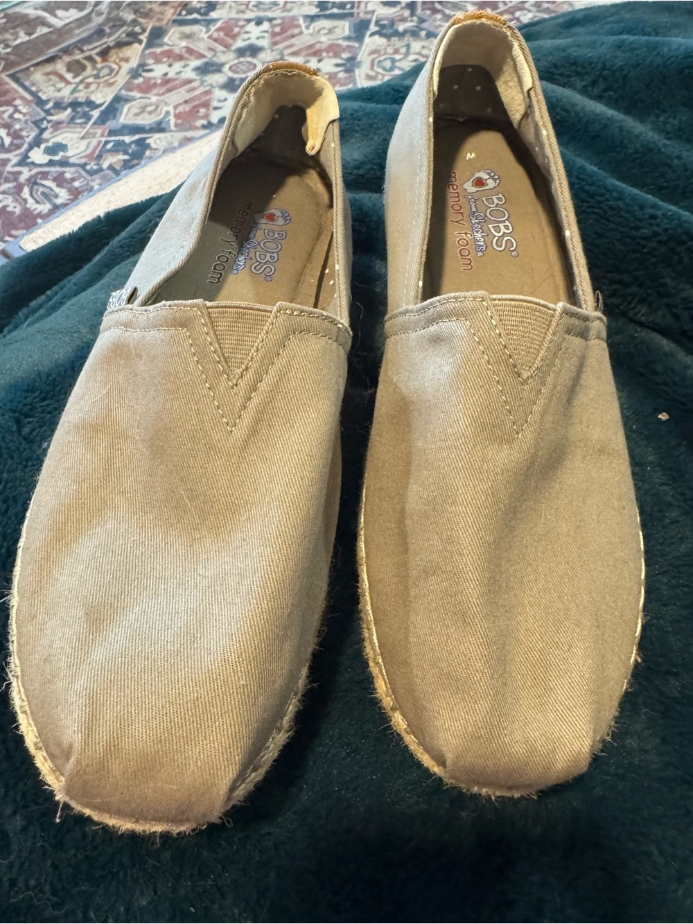 Skechers BOBS Men's Slip-On Canvas Loafers in Light Tan